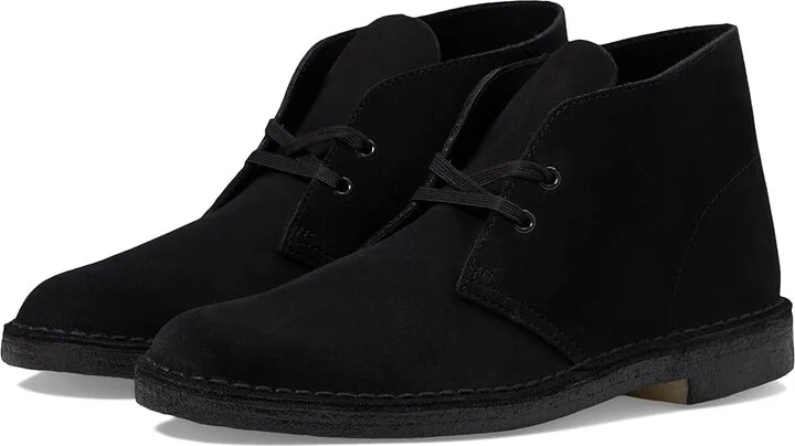 Clarks Desert Boot Men's Lace-up Boots Black Suede 1 : 15 D - Medium