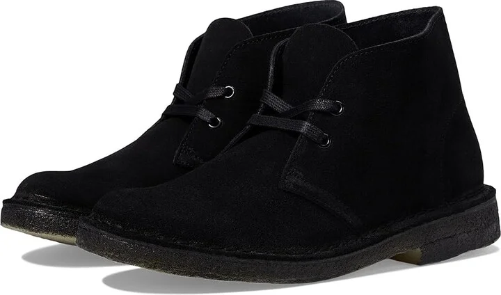 Clarks Desert Boot Women's Lace-up Boots Black Suede 1 : 5.5 B - Medium