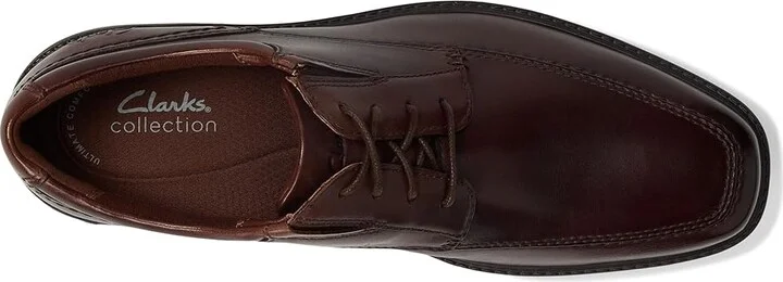 Clarks DressLite Ace Men's Lace Up Wing Tip Shoes Mahogany : 10 EE - Wide, Leather - Image 2
