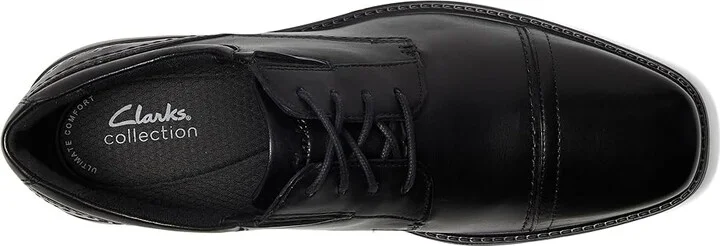 Clarks DressLite Cap Men's Lace Up Wing Tip Shoes Black : 8.5 D - Medium, Leather - Image 2