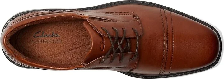 Clarks DressLite Cap Men's Lace Up Wing Tip Shoes Tan : 7 D - Medium, Leather - Image 2
