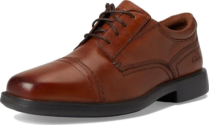 Clarks DressLite Cap Men's Lace Up Wing Tip Shoes Tan : 7 D - Medium, Leather - Image 5