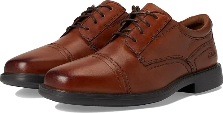 Clarks DressLite Cap Men's Lace Up Wing Tip Shoes Tan : 7 D - Medium, Leather