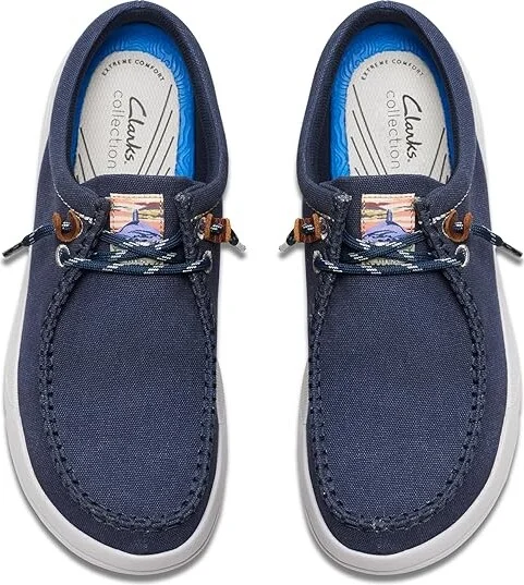Clarks Driftlite Surf Men's Lace-up Boots Navy Canvas : 7.5 D - Medium, Synthetic - Image 2