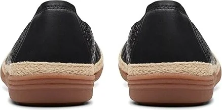 Clarks Elaina Rae Women's Flat Shoes Black Leather : 5.5 B - Medium, Leather/Rubber - Image 4