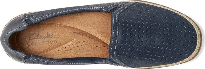 Clarks Elaina Ruby Women's Shoes Navy Leather : 5 B - Medium - Image 2