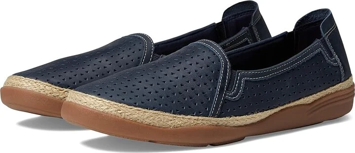 Clarks Elaina Ruby Women's Shoes Navy Leather : 5 B - Medium