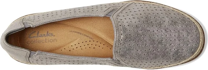 Clarks Elaina Ruby Women's Shoes Pewter Textile : 5 B - Medium - Image 2