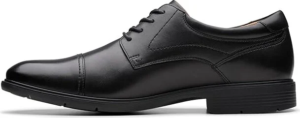 Clarks Eldredge Cap Men's Lace Up Wing Tip Shoes Black Leather : 10 D - Medium - Image 5