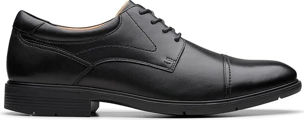 Clarks Eldredge Cap Men's Lace Up Wing Tip Shoes Black Leather : 10 D - Medium - Image 6