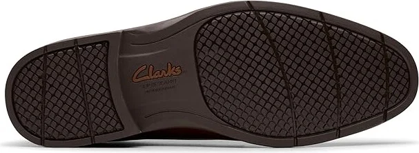 Clarks Eldredge Cap Men's Lace Up Wing Tip Shoes Dark Tan Leather : 7.5 D - Medium - Image 3