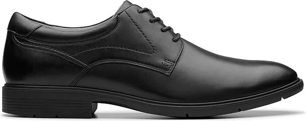 Clarks Eldredge Plain Men's Lace Up Wing Tip Shoes Black Leather : 8.5 EE - Wide - Image 6
