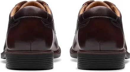 Clarks Eldredge Plain Men's Lace Up Wing Tip Shoes Dark Brown Leather : 13 D - Medium - Image 4