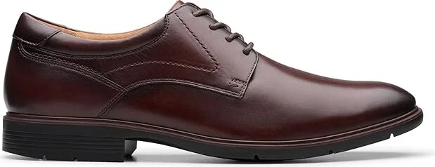 Clarks Eldredge Plain Men's Lace Up Wing Tip Shoes Dark Brown Leather : 13 D - Medium - Image 6