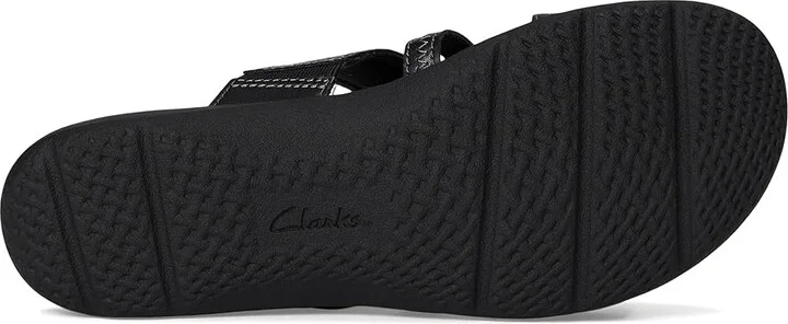 Clarks Elizabelle Ave Women's Sandals Black Leather : 8.5 D - Wide, Synthetic - Image 3