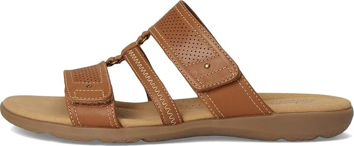 Clarks Elizabelle Ave Women's Sandals Tan Leather : 8.5 D - Wide, Synthetic - Image 6