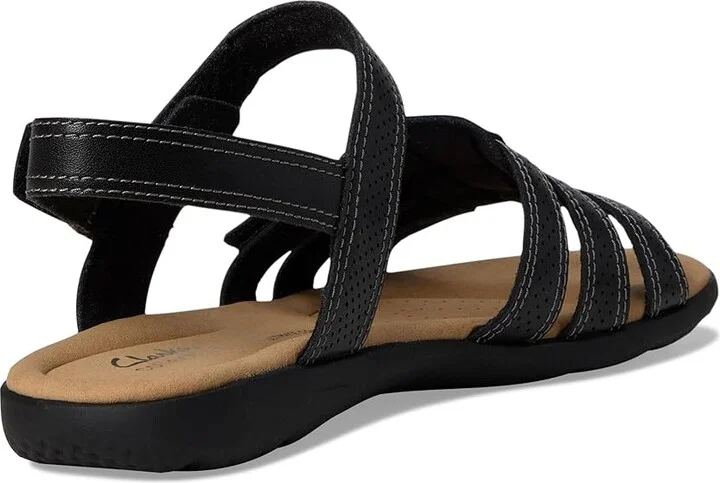 Clarks Elizabelle Kay Women's Flat Shoes Black Leather : 10 D - Wide, Leather/Rubber - Image 4