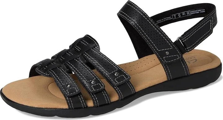 Clarks Elizabelle Kay Women's Flat Shoes Black Leather : 10 D - Wide, Leather/Rubber - Image 5