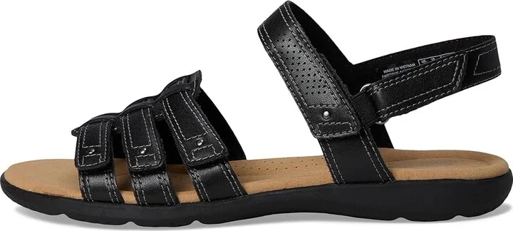 Clarks Elizabelle Kay Women's Flat Shoes Black Leather : 10 D - Wide, Leather/Rubber - Image 6