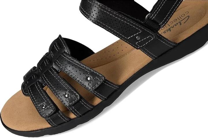 Clarks Elizabelle Kay Women's Flat Shoes Black Leather : 10 D - Wide, Leather/Rubber - Image 7
