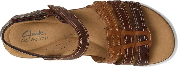 Clarks Elizabelle Kay Women's Flat Shoes Brown Leather : 6.5 B - Medium, Leather/Rubber - Image 2