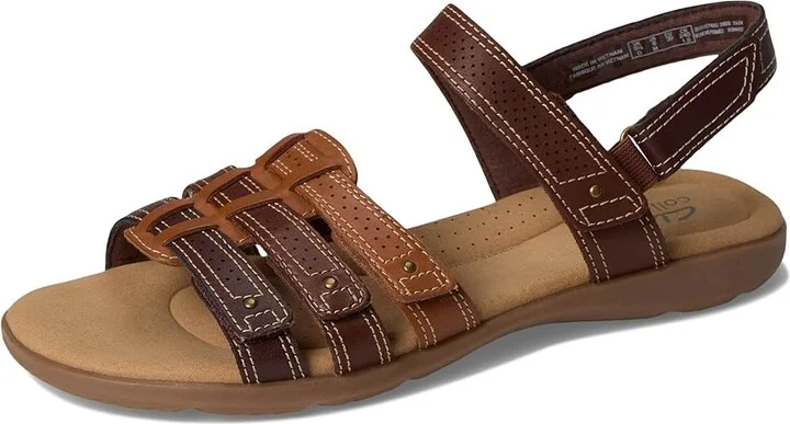 Clarks Elizabelle Kay Women's Flat Shoes Brown Leather : 6.5 B - Medium, Leather/Rubber - Image 5