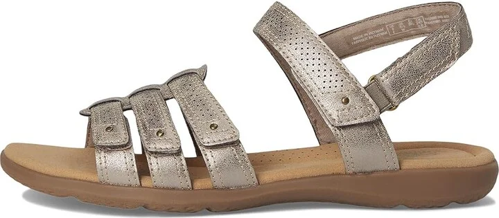 Clarks Elizabelle Kay Women's Flat Shoes Taupe Metallic Synthetic : 9 B - Medium, Leather/Rubber - Image 6