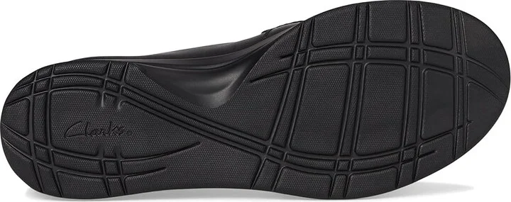 Clarks Ellowyn Penny Women's Flat Shoes Black Leather : 6.5 D - Wide - Image 3