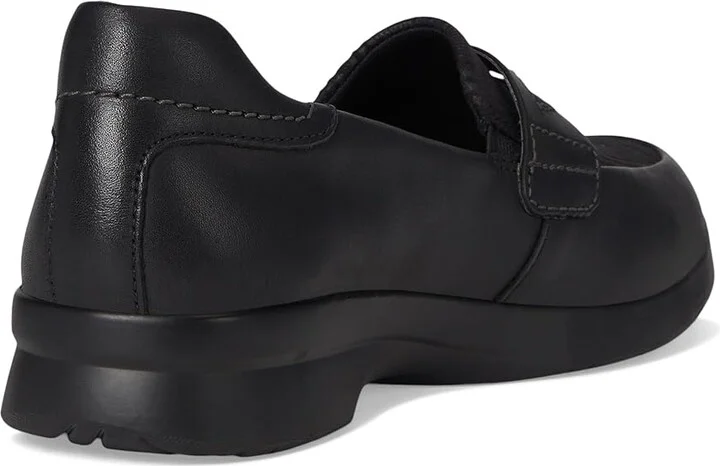 Clarks Ellowyn Penny Women's Flat Shoes Black Leather : 6.5 D - Wide - Image 4