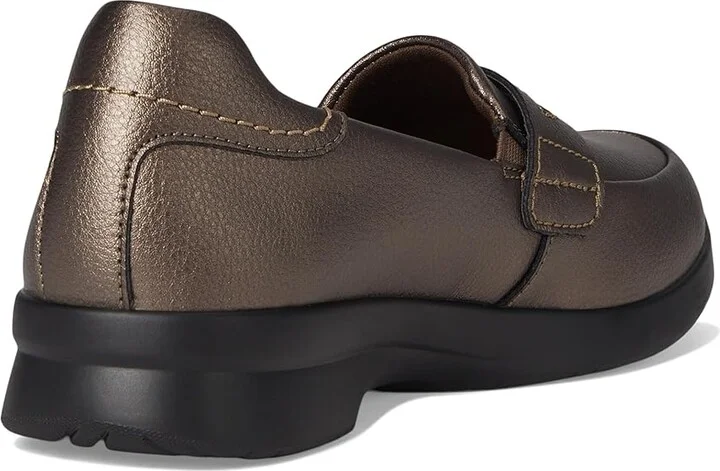 Clarks Ellowyn Penny Women's Flat Shoes Bronze Metallic Leather : 11 D - Wide - Image 4