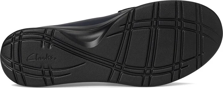 Clarks Ellowyn Penny Women's Flat Shoes Navy Leather : 9 D - Wide - Image 3