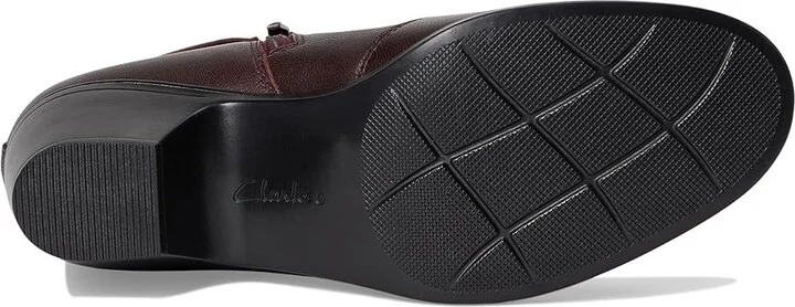 Clarks Emily 2 Belle Women's Boots Wine Leather : 11 B - Medium, Leather/Rubber - Image 3