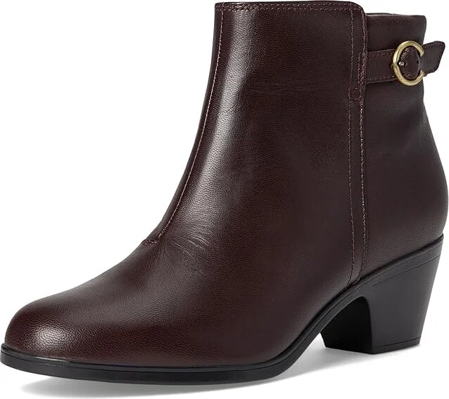 Clarks Emily 2 Belle Women's Boots Wine Leather : 11 B - Medium, Leather/Rubber - Image 5