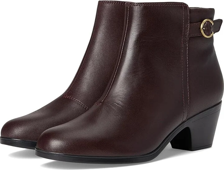 Clarks Emily 2 Belle Women's Boots Wine Leather : 11 B - Medium, Leather/Rubber