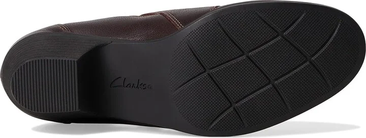 Clarks Emily 2 Braley High Women's Heels Dark Brown Leather : 10 D - Wide - Image 3