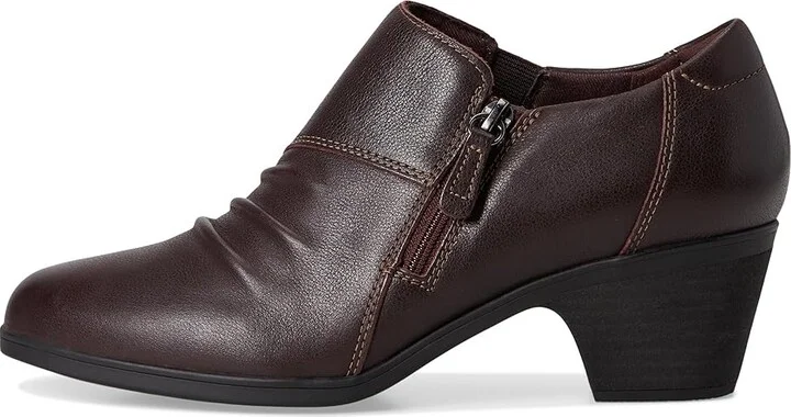 Clarks Emily 2 Braley High Women's Heels Dark Brown Leather : 10 D - Wide - Image 6