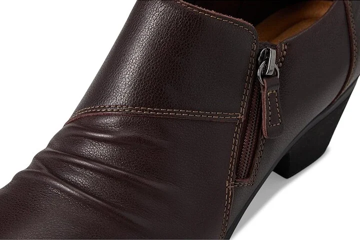 Clarks Emily 2 Braley High Women's Heels Dark Brown Leather : 10 D - Wide - Image 7