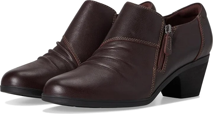 Clarks Emily 2 Braley High Women's Heels Dark Brown Leather : 10 D - Wide