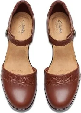 Clarks Emily 2 Ketra High Women's Heels British Tan Leather : 9 B - Medium, Leather/Rubber - Image 2