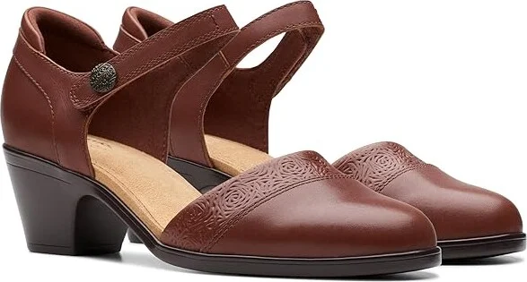 Clarks Emily 2 Ketra High Women's Heels British Tan Leather : 9 B - Medium, Leather/Rubber