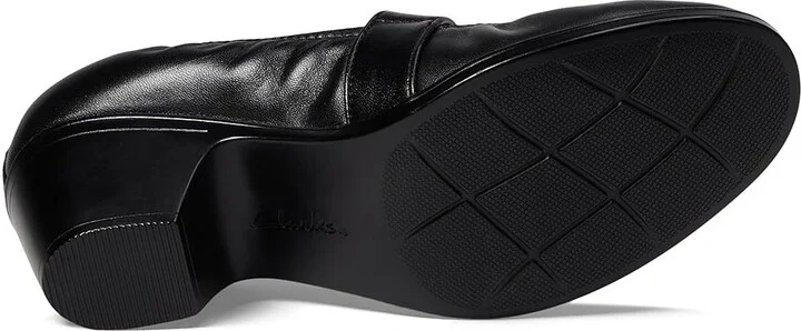 Clarks Emily 2 Mabel High Women's Heels Black Leather : 8 D - Wide - Image 3