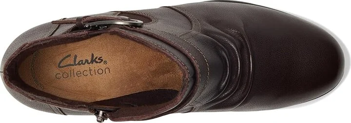 Clarks Emily 2 Opal Women's Boots Dark Brown Leather : 8.5 B - Medium - Image 2