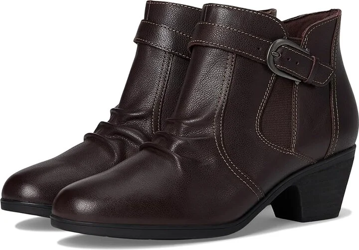 Clarks Emily 2 Opal Women's Boots Dark Brown Leather : 8.5 B - Medium