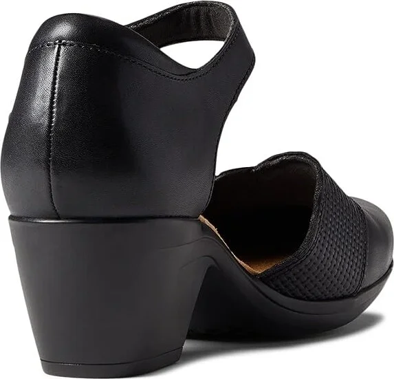 Clarks Emily Rae Women's Shoes Black Leather : 7.5 A - Narrow - Image 4