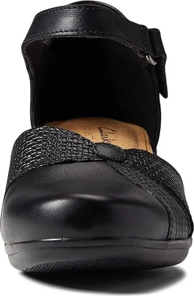Clarks Emily Rae Women's Shoes Black Leather : 7.5 A - Narrow - Image 5