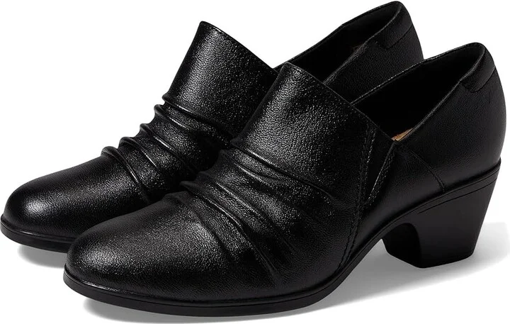 Clarks Emily2 Cove High Women's Heels Black Leather : 8.5 A - Narrow
