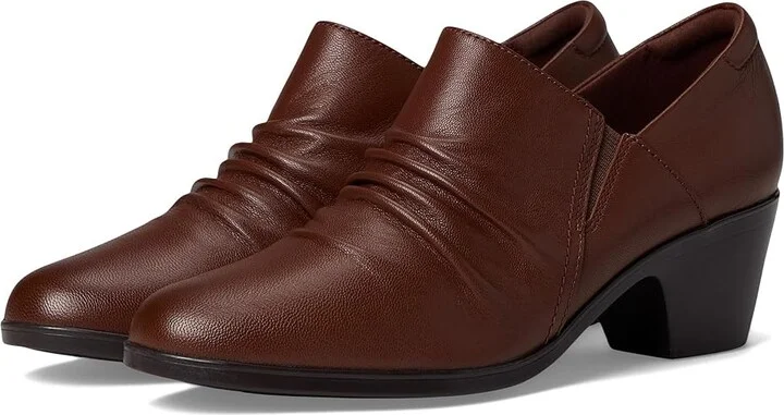 Clarks Emily2 Cove High Women's Heels British Tan Leather : 12 B - Medium