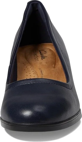Clarks Emily2 Ruby High Women's Heels Navy Leather : 7.5 D - Wide - Image 2