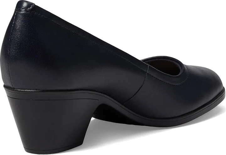 Clarks Emily2 Ruby High Women's Heels Navy Leather : 7.5 D - Wide - Image 4