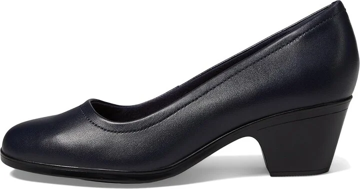 Clarks Emily2 Ruby High Women's Heels Navy Leather : 7.5 D - Wide - Image 5
